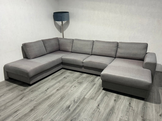 Licht Grijze U Bank ~ Losse Rugkussens Met Afneembare Hoezen