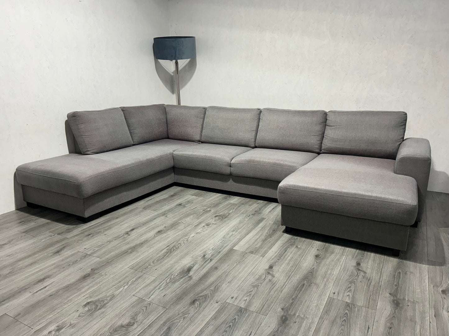 Licht Grijze U Bank ~ Losse Rugkussens Met Afneembare Hoezen