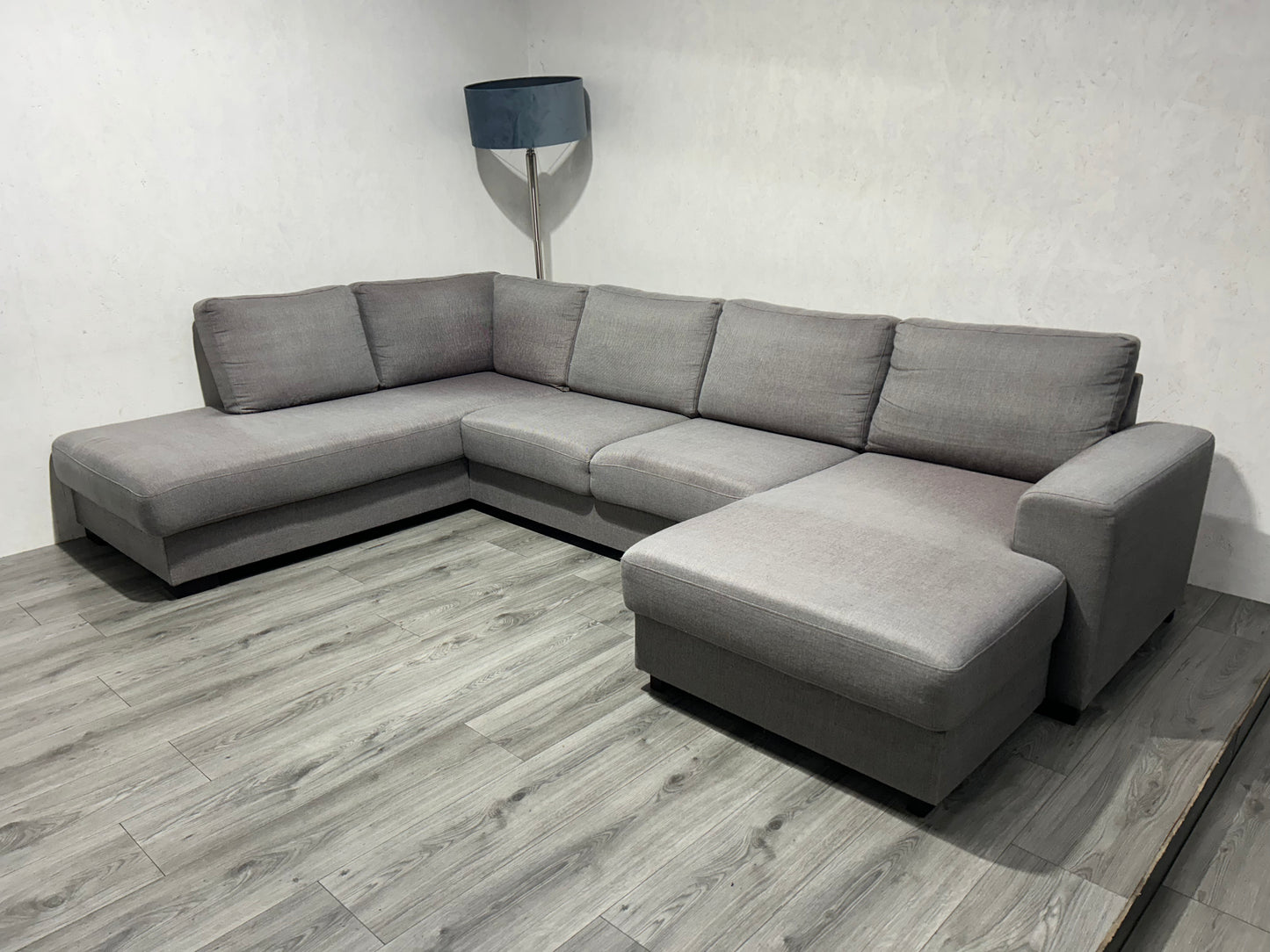 Licht Grijze U Bank ~ Losse Rugkussens Met Afneembare Hoezen