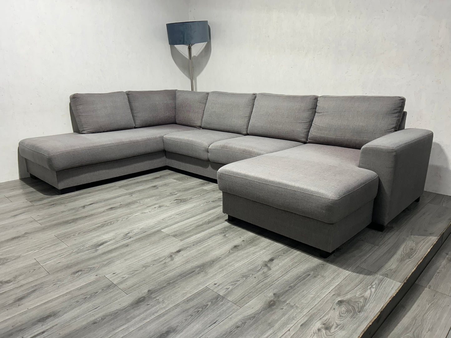 Licht Grijze U Bank ~ Losse Rugkussens Met Afneembare Hoezen
