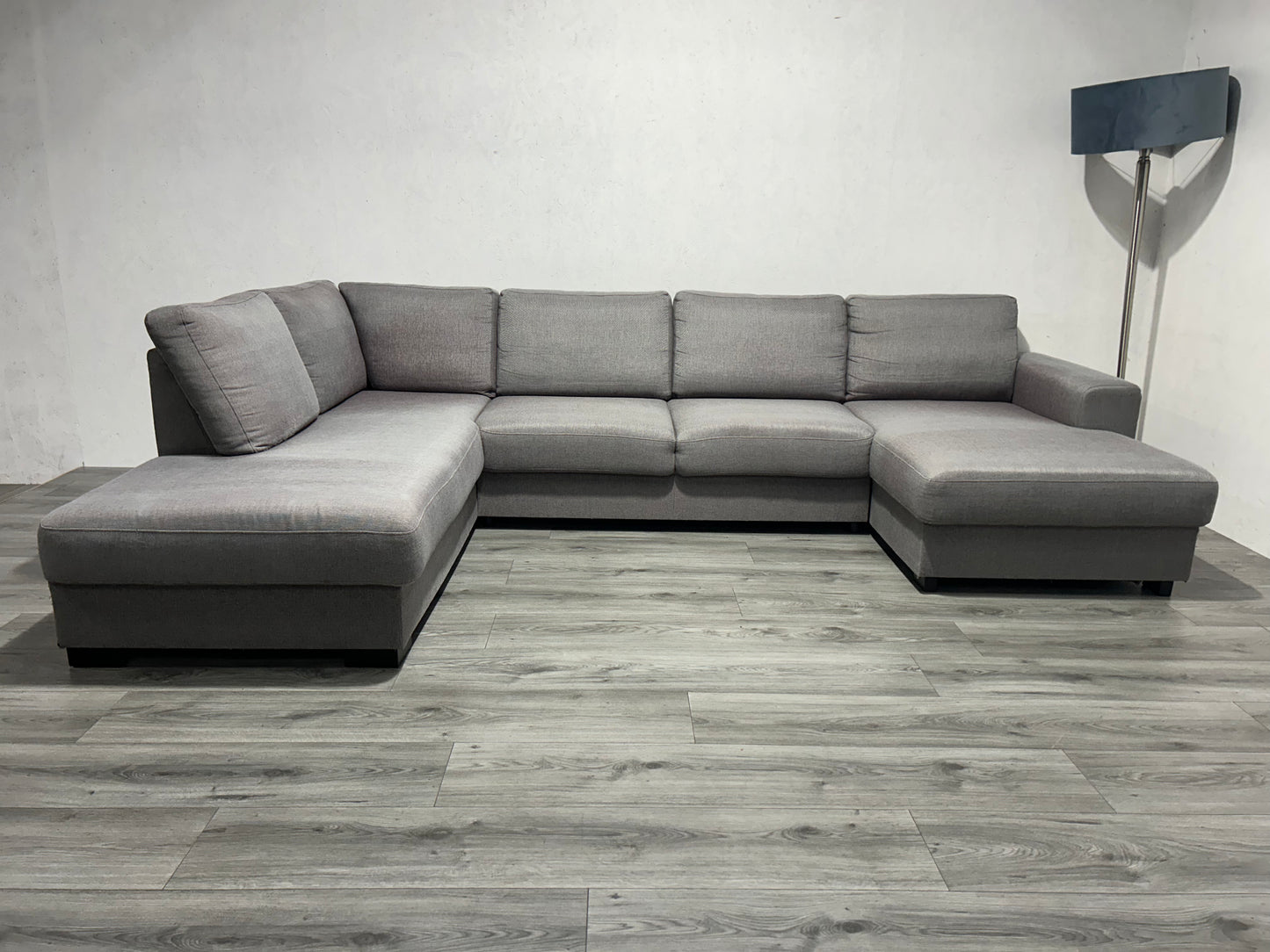 Licht Grijze U Bank ~ Losse Rugkussens Met Afneembare Hoezen