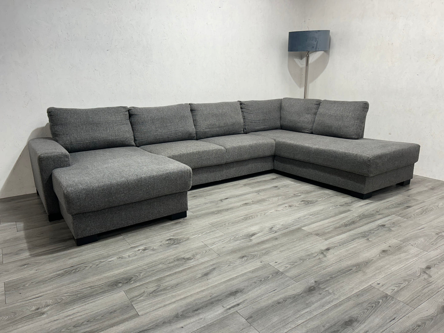 Licht Grijze U Bank ~ Losse Rugkussens Met Afneembare Hoezen