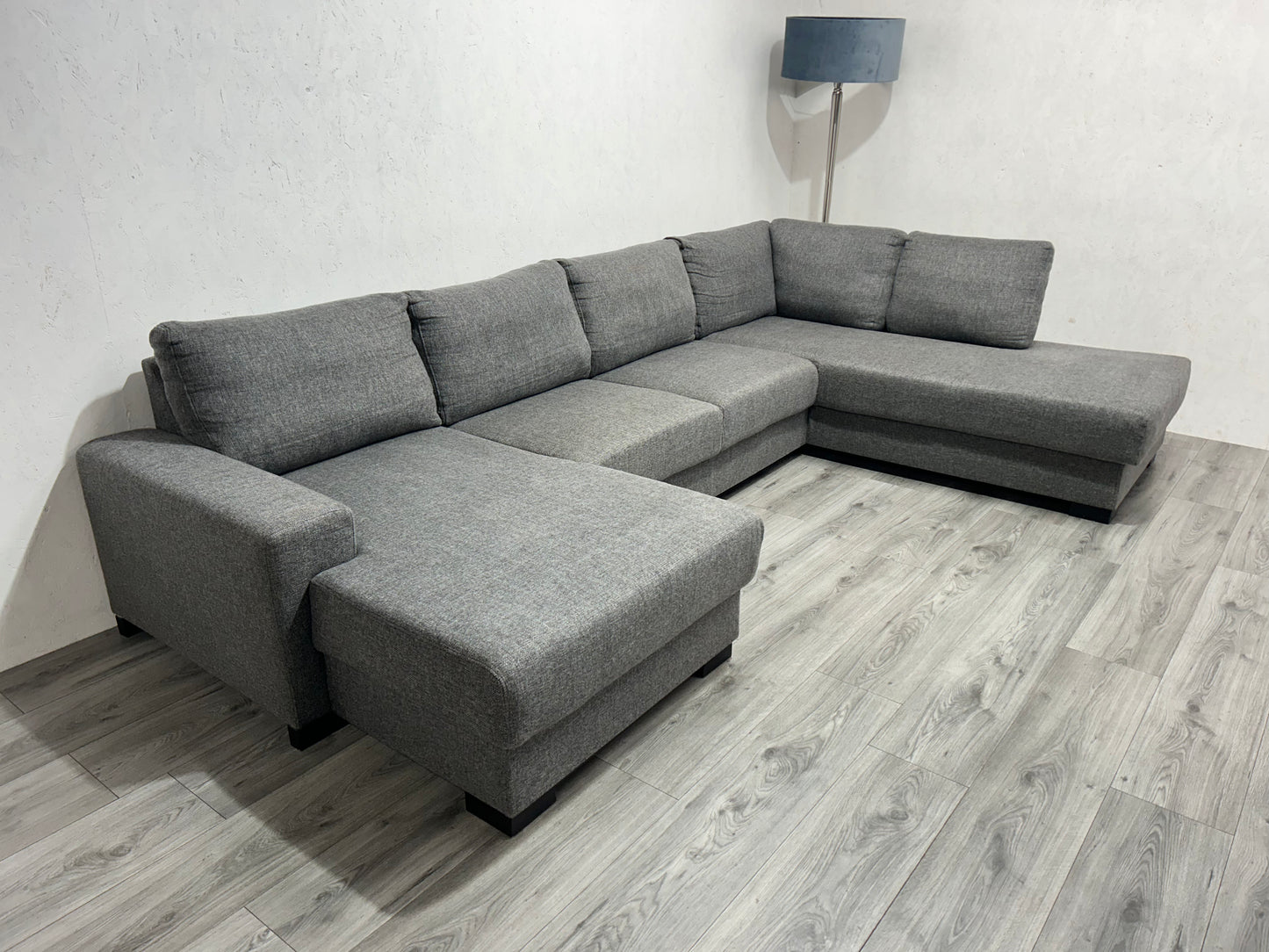 Licht Grijze U Bank ~ Losse Rugkussens Met Afneembare Hoezen
