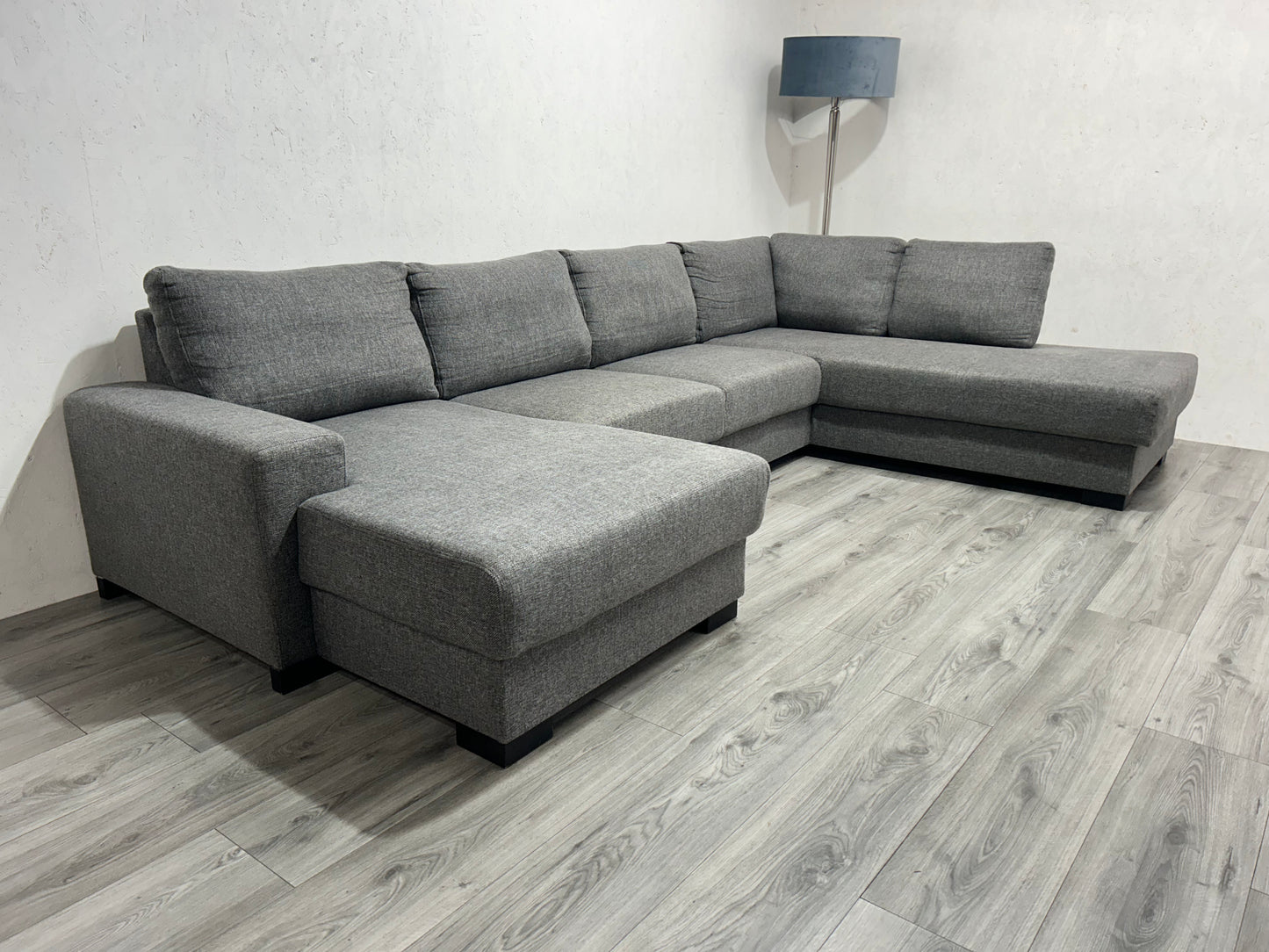 Licht Grijze U Bank ~ Losse Rugkussens Met Afneembare Hoezen