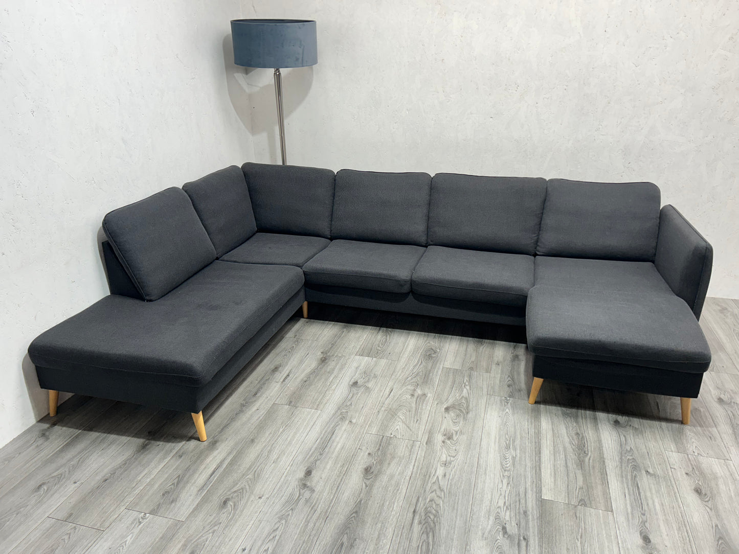 Antraciet U bank ~ Losse Kussens Met Afneembare Hoezen