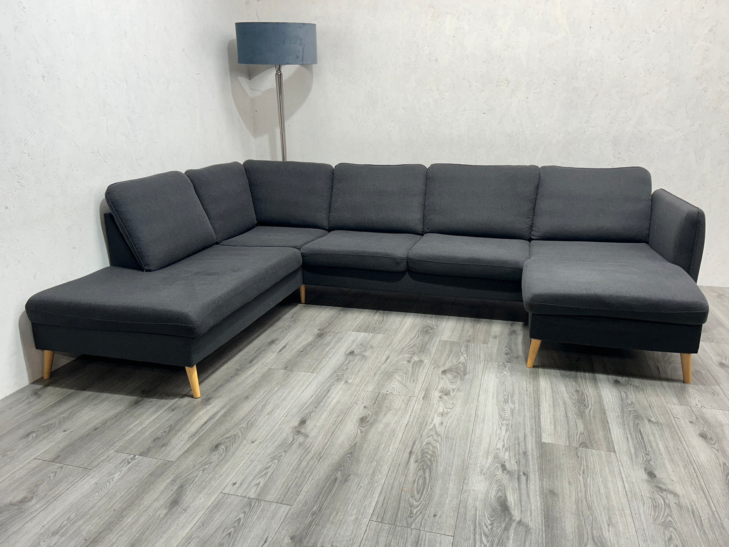 Antraciet U bank ~ Losse Kussens Met Afneembare Hoezen
