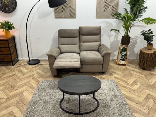 Grijze Suède Stoffen 2-Zits Bank ~ Elektrisch Verstelbaar