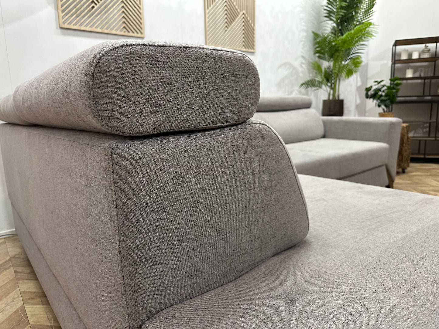 Licht Grijze Hoekbank ~ Slaapfunctie ~ Extra Opbergruimte