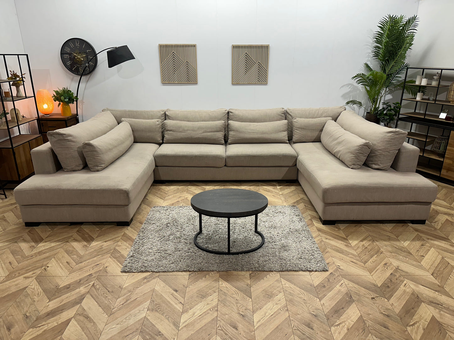 Ruime Beige U Bank ~ Losse Kussens Met Afneembare Hoezen