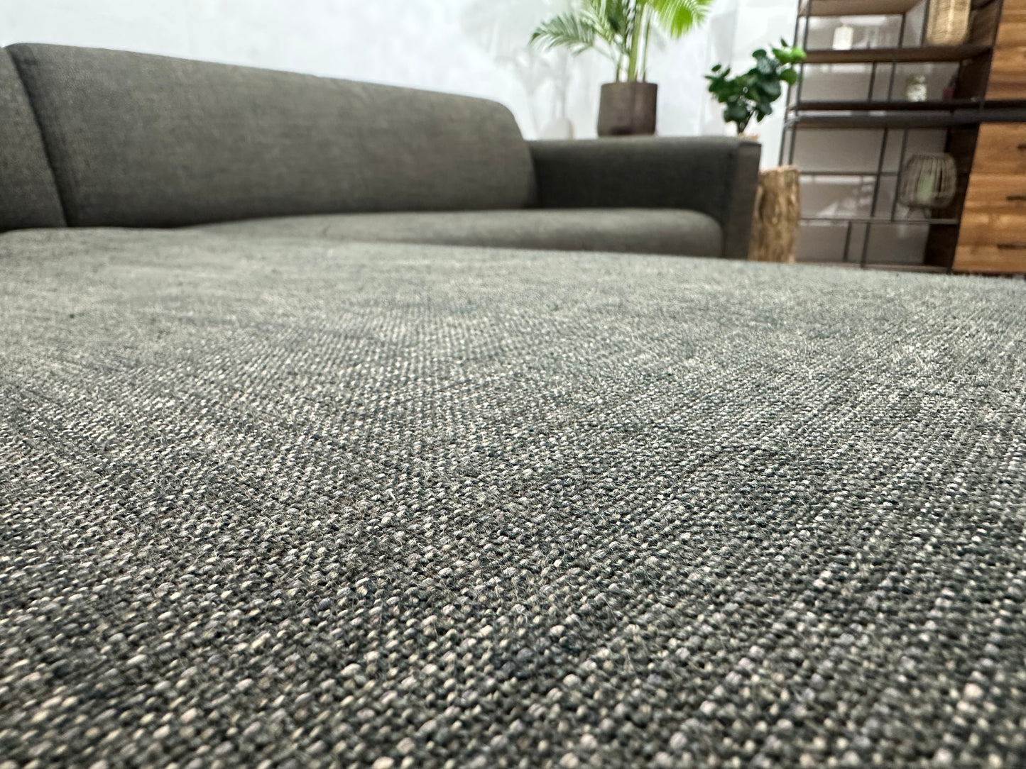 Bruine Hoekbank Inc. Hocker ~ Vaste Kussens