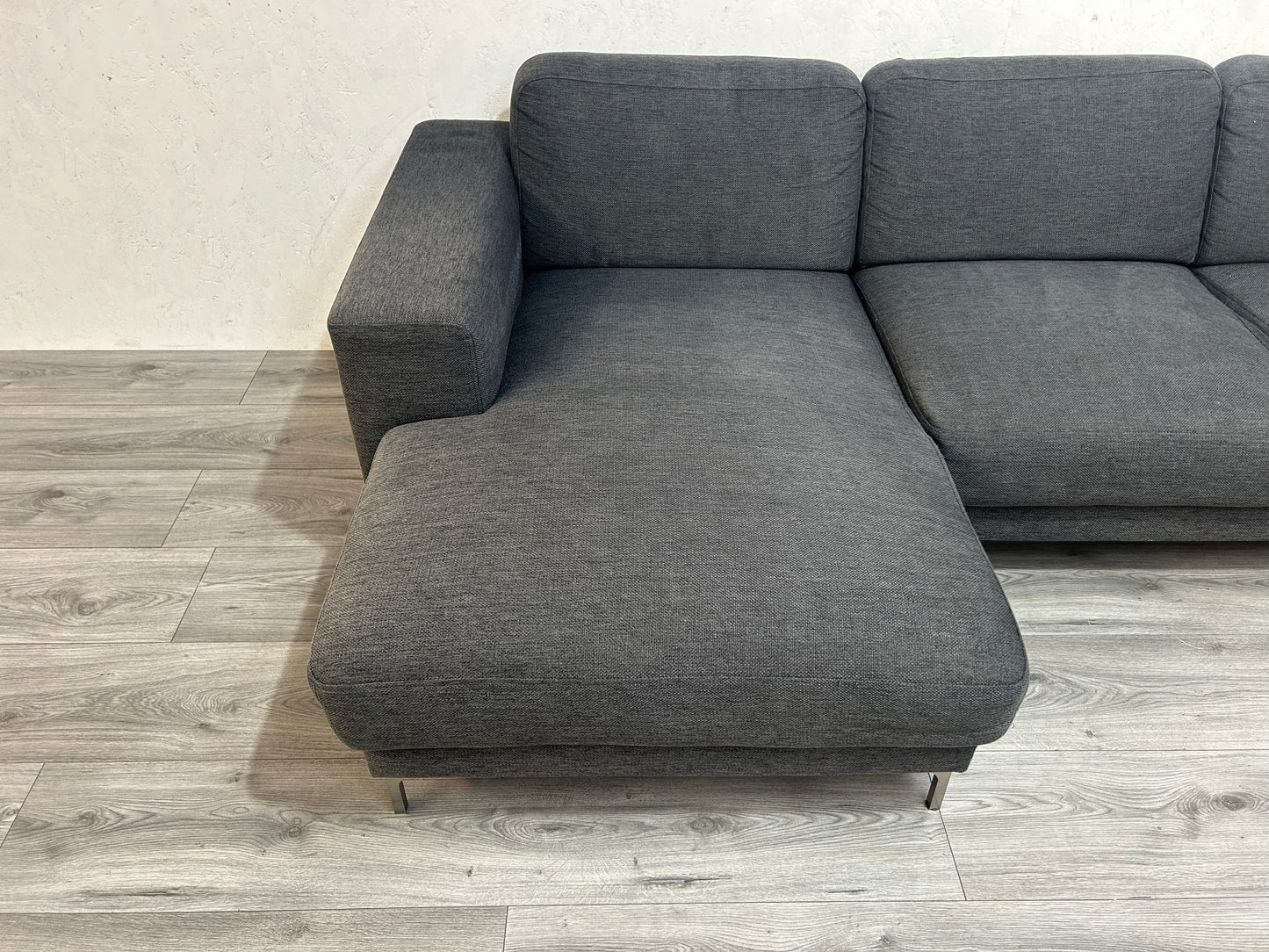 Montél Grijze Design U Bank ~ Losse Rugkussens Met Afneembare Hoezen