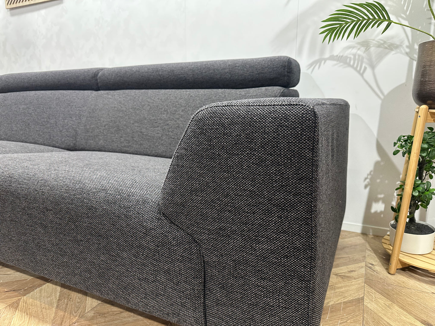 IN.HOUSE Antraciet Hoekbank ~ Verstelbare Hoofdsteunen