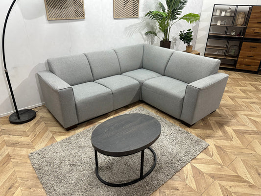 Grijze Hoekbank ~ Vaste Kussens