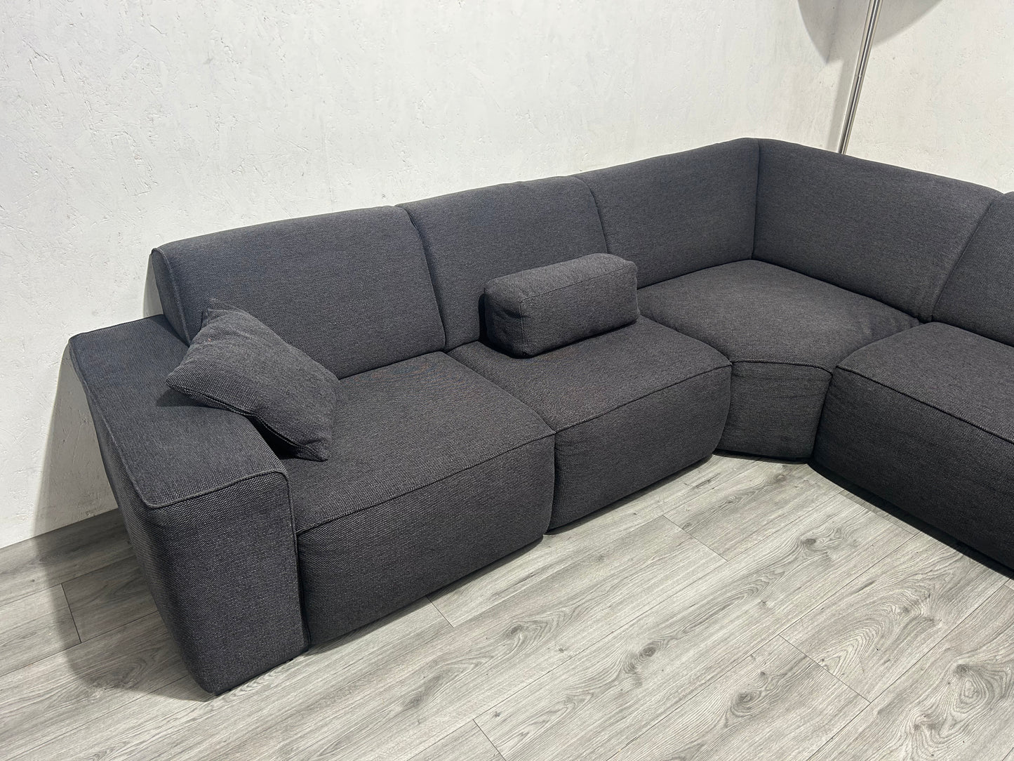 Antraciet U bank Inc. Hocker ~ Vaste Kussens