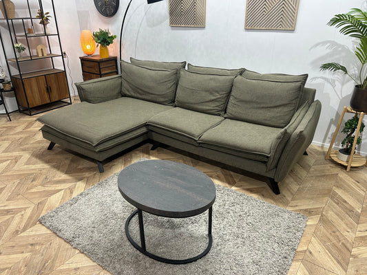 Donker Groene Hoekbank ~ Losse Kussens Met Afneembare Hoezen