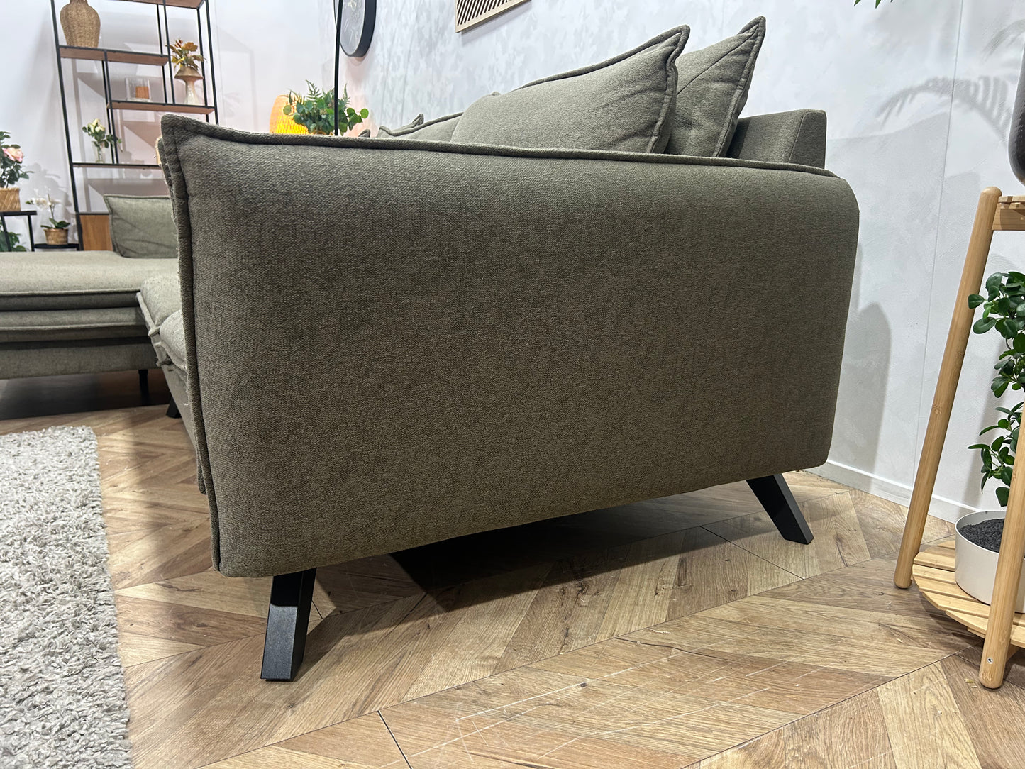 Donker Groene Hoekbank ~ Losse Kussens Met Afneembare Hoezen