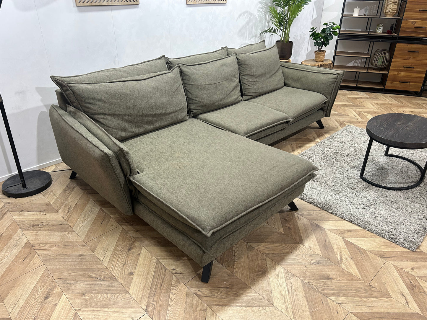 Donker Groene Hoekbank ~ Losse Kussens Met Afneembare Hoezen