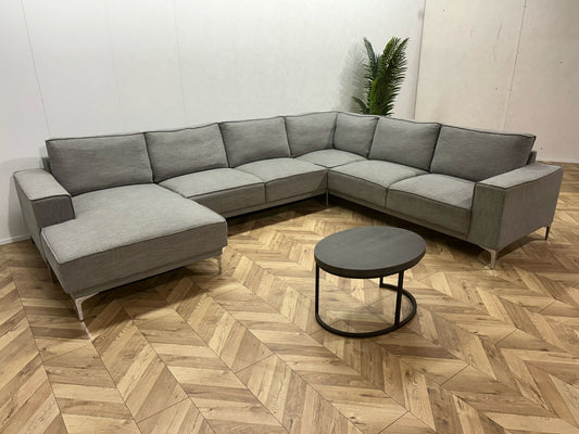 Licht Grijze U Bank ~ Losse Rugkussens Met Afneembare Hoezen