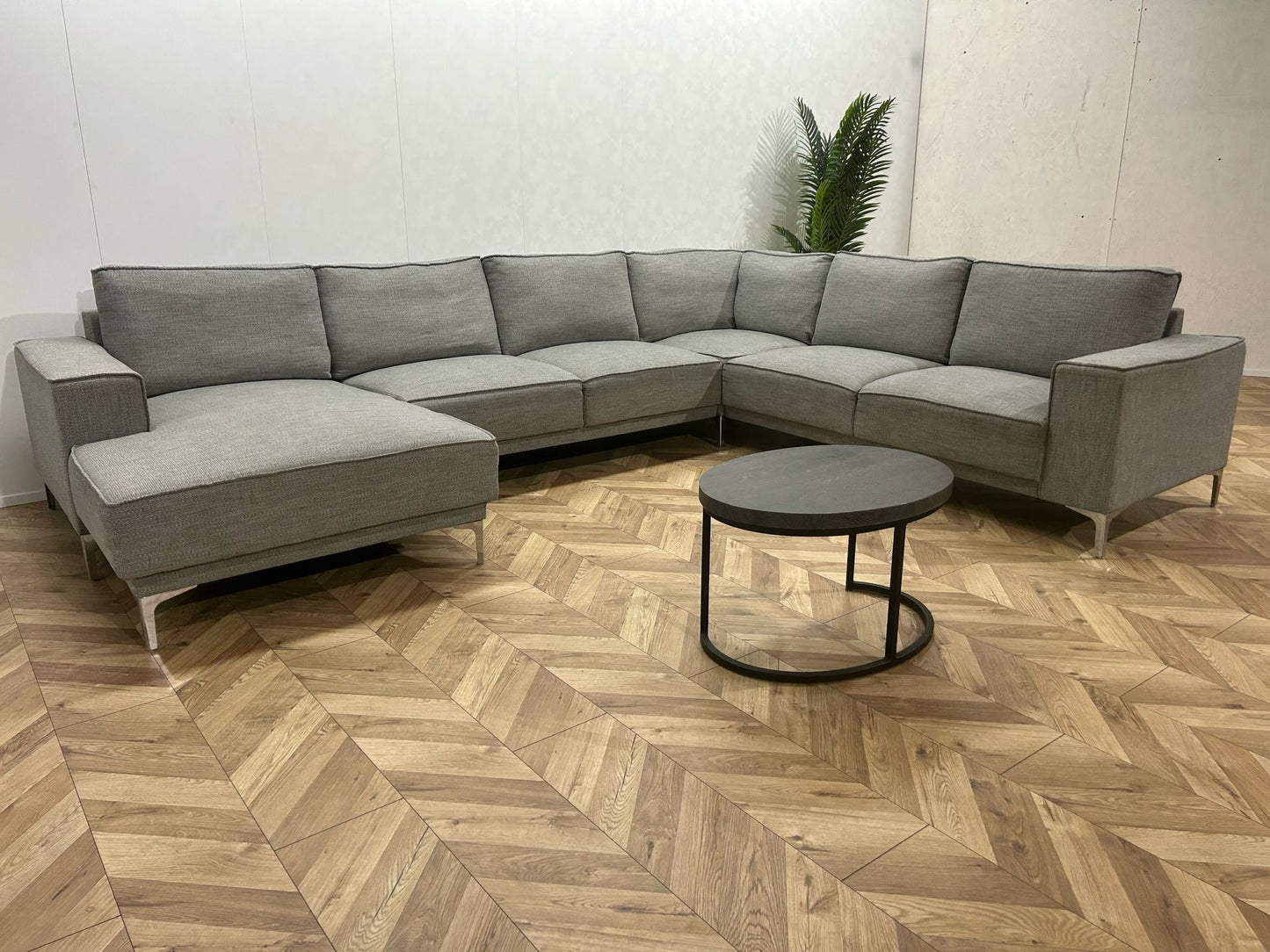 Licht Grijze U Bank ~ Losse Rugkussens Met Afneembare Hoezen