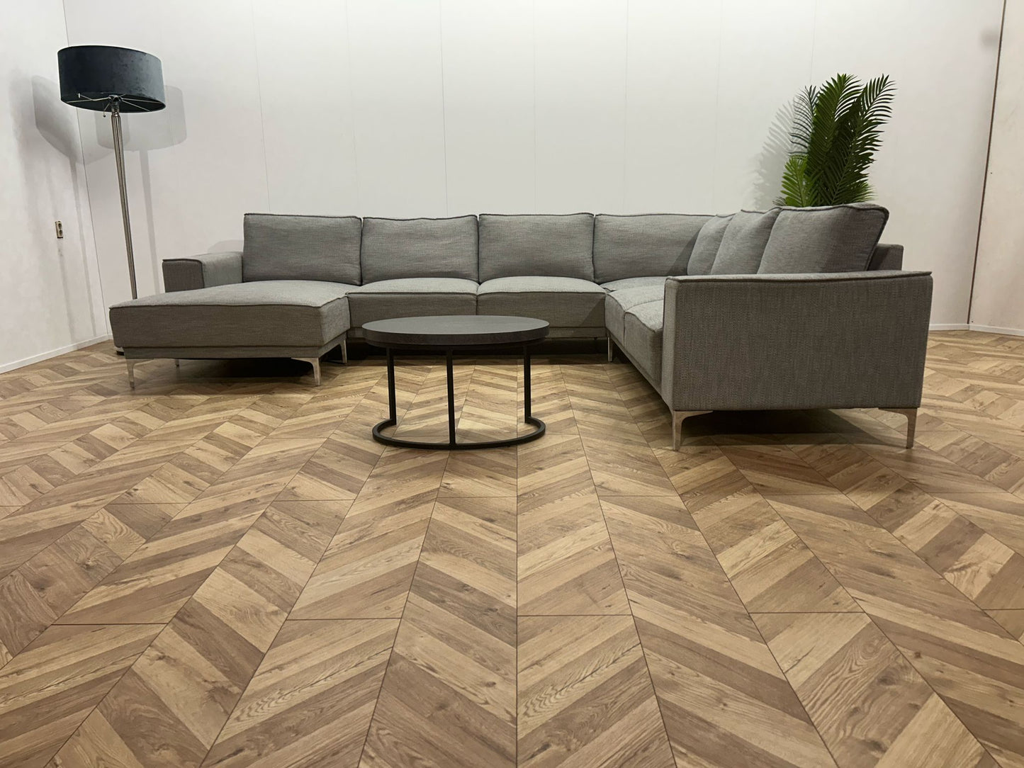 Licht Grijze U Bank ~ Losse Rugkussens Met Afneembare Hoezen
