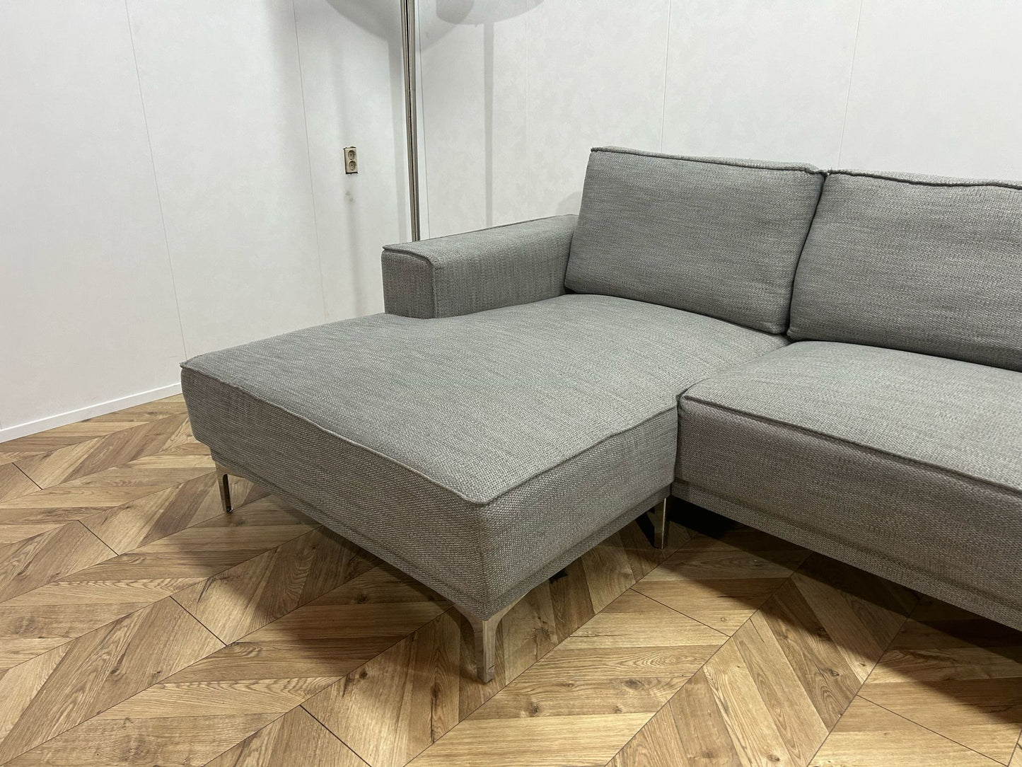 Licht Grijze U Bank ~ Losse Rugkussens Met Afneembare Hoezen