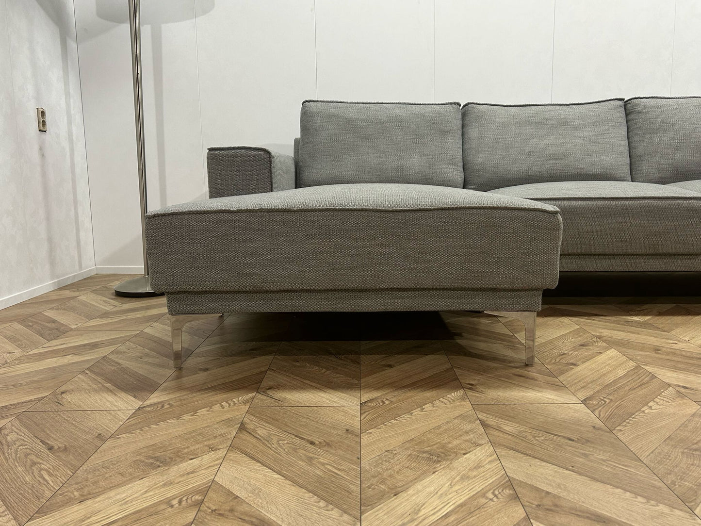 Licht Grijze U Bank ~ Losse Rugkussens Met Afneembare Hoezen