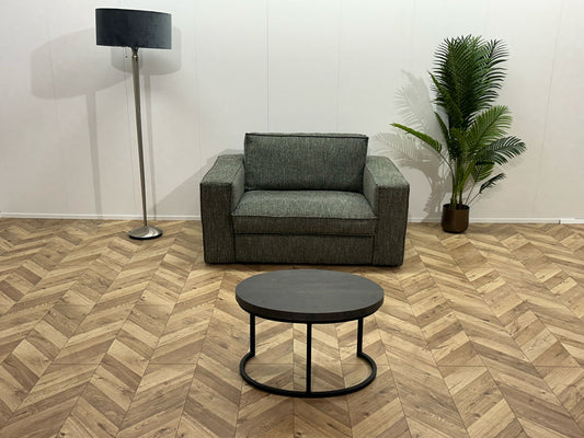 Grijs/Groene Fauteuil ~ Losse Kussens Met Afneembare Hoezen