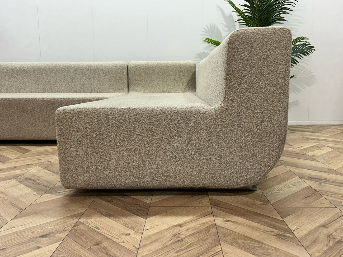 Beige Bloucé Stof Design Hoekbank Van Cor