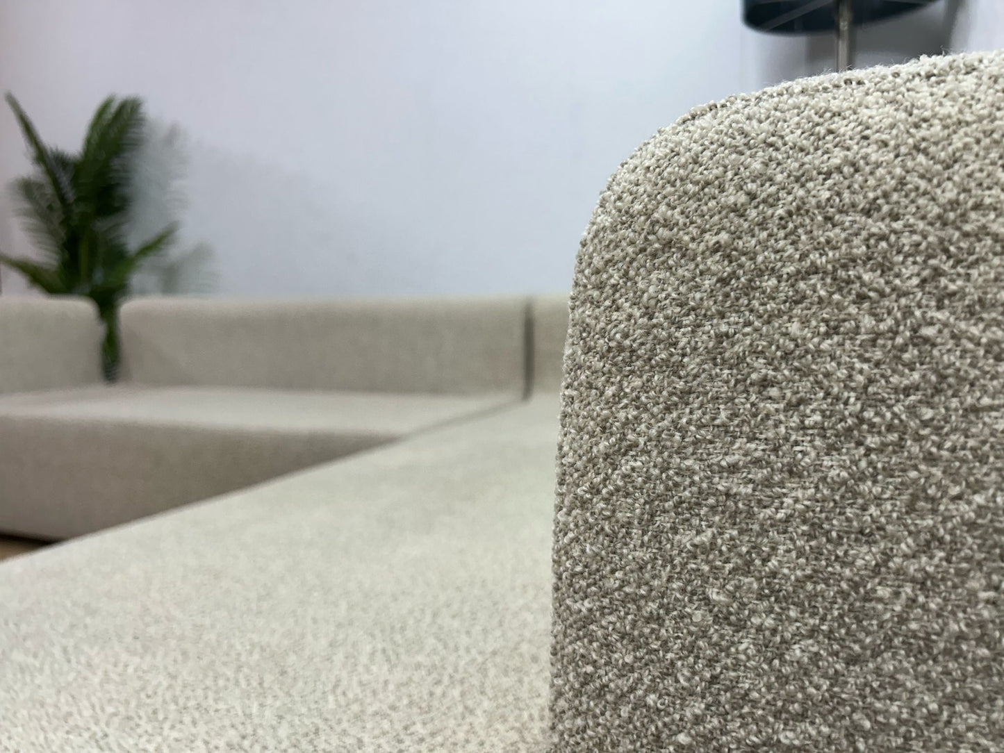 Beige Bloucé Stof Design Hoekbank Van Cor