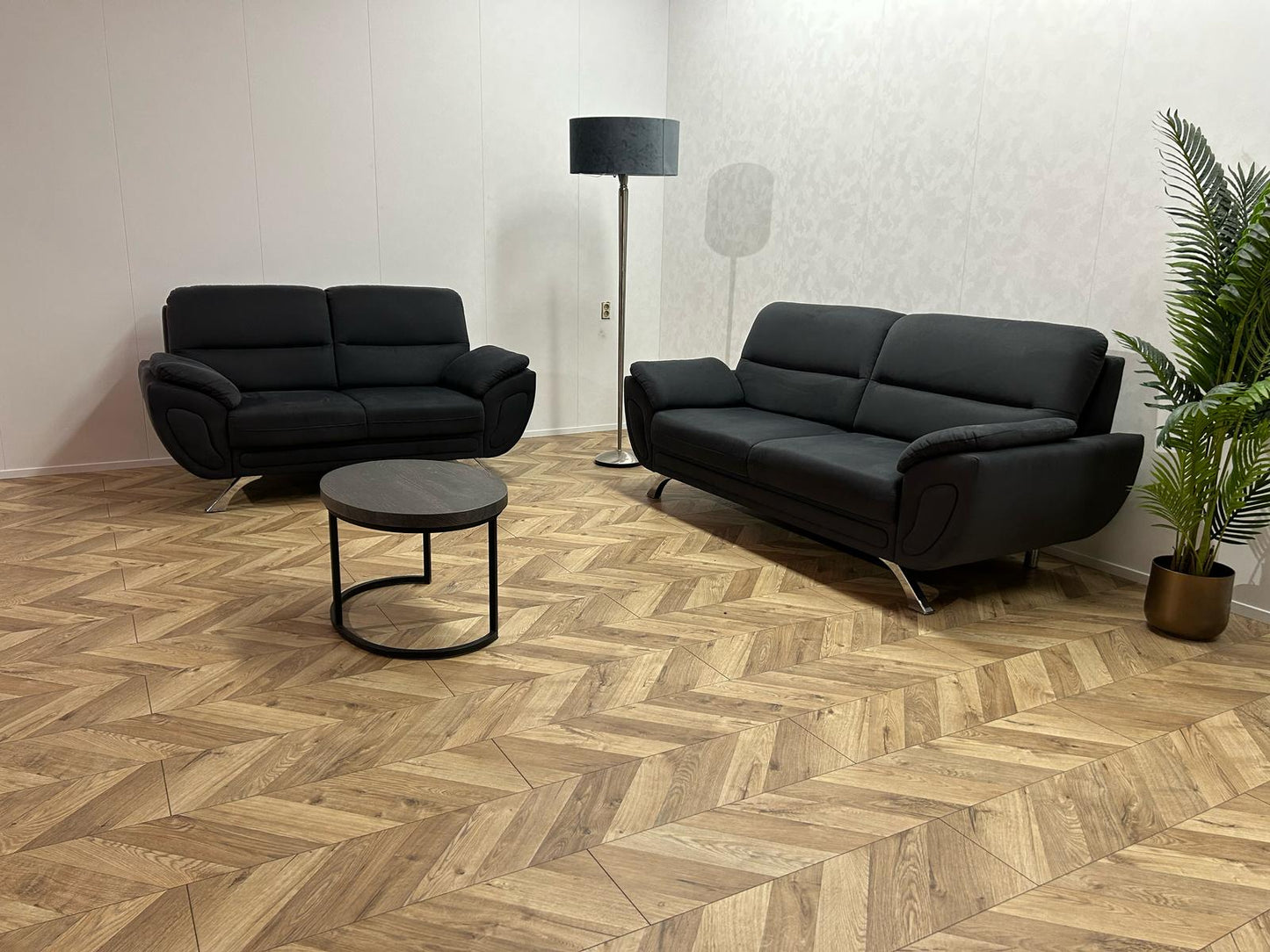 Antraciet Banken Set ~ Vaste Kussens