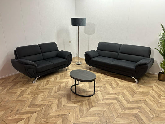 Antraciet Banken Set ~ Vaste Kussens
