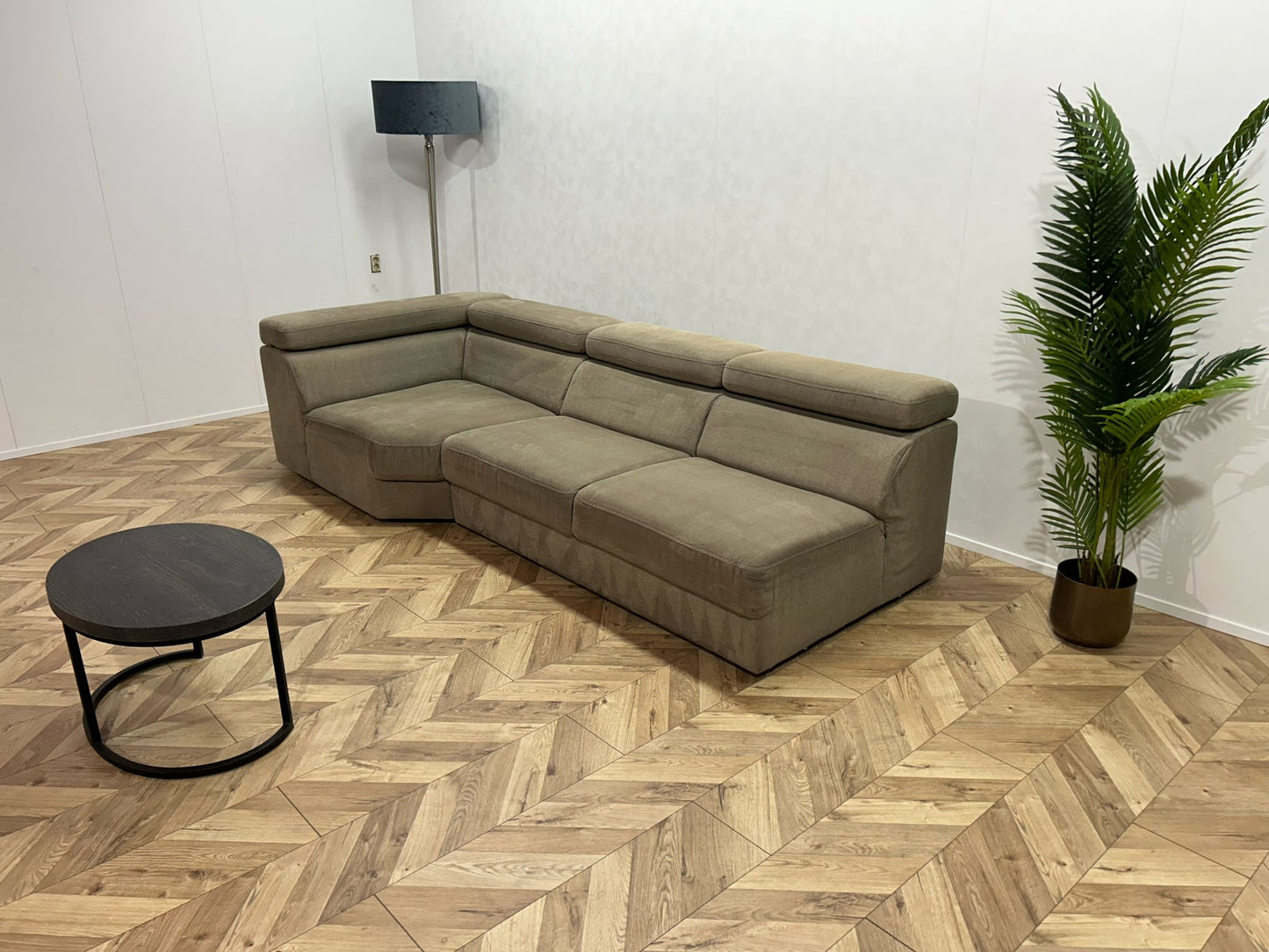 Belform Beige Design Bank ~ Verstelbare Hoofdsteunen