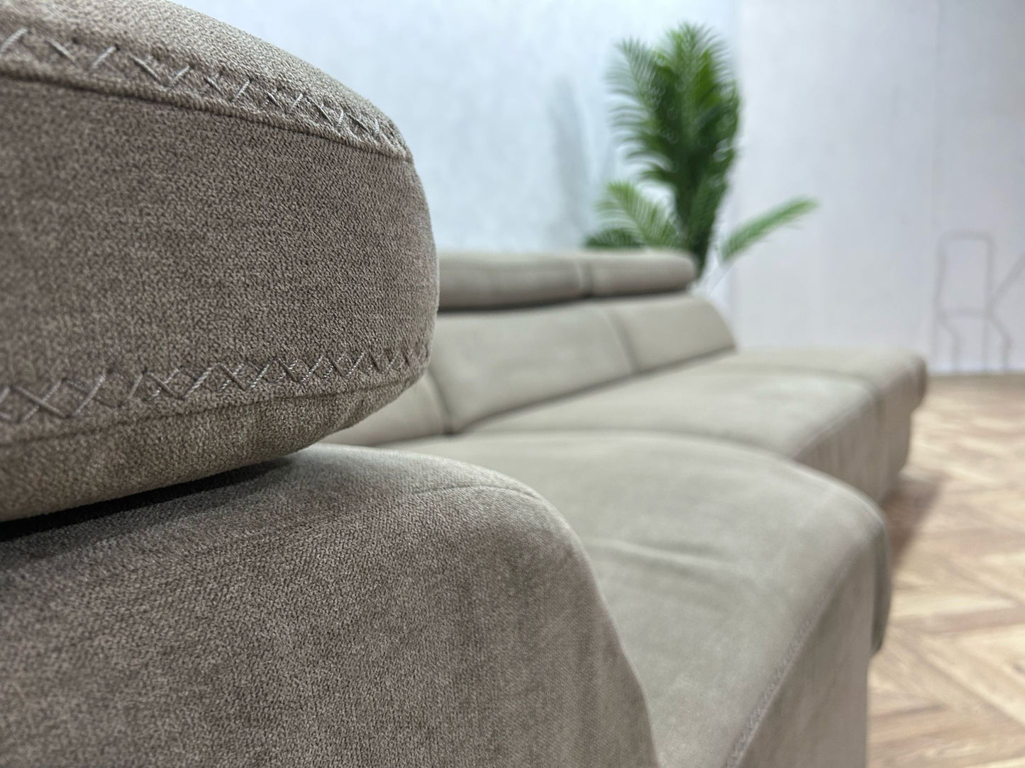 Belform Beige Design Bank ~ Verstelbare Hoofdsteunen