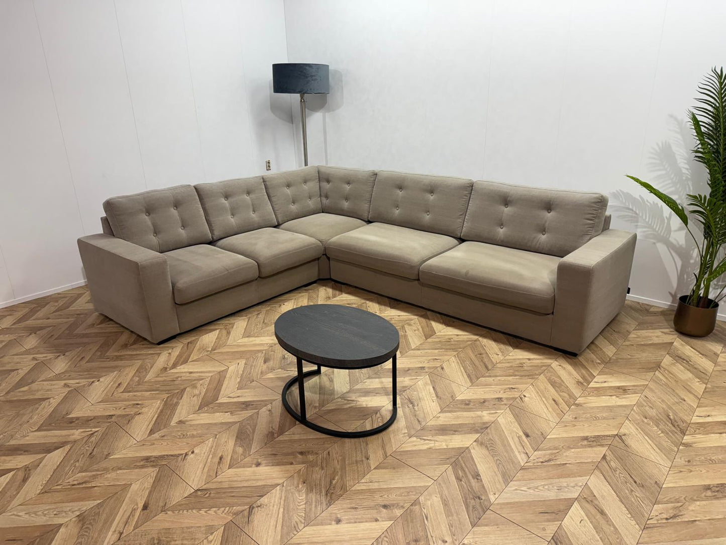 Urban Sofa Licht Grijze Hoekbank ~ Losse Kussens Met Afneembare Hoezen