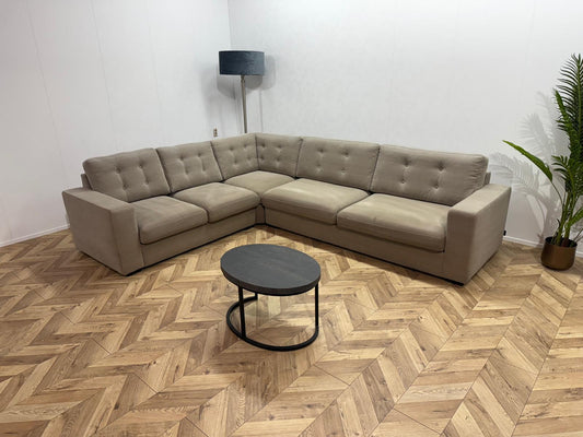 Urban Sofa Licht Grijze Hoekbank ~ Losse Kussens Met Afneembare Hoezen