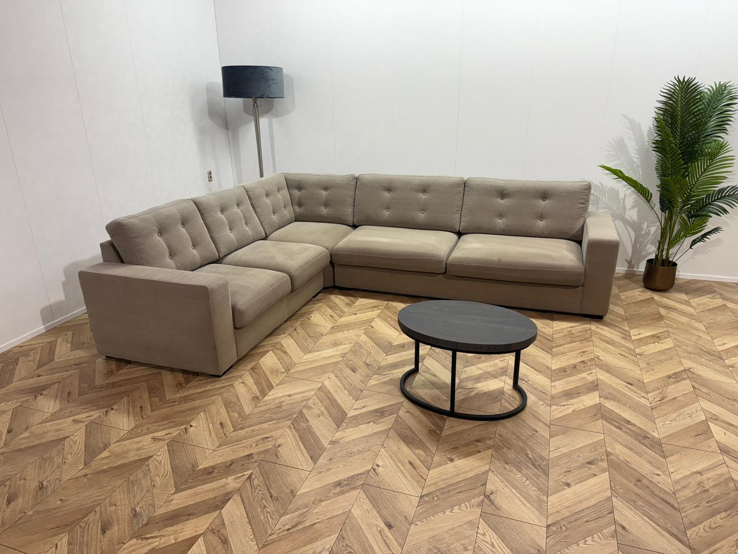 Urban Sofa Licht Grijze Hoekbank ~ Losse Kussens Met Afneembare Hoezen