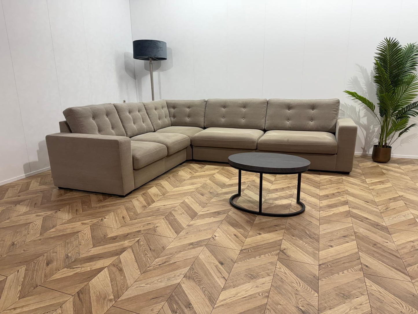 Urban Sofa Licht Grijze Hoekbank ~ Losse Kussens Met Afneembare Hoezen