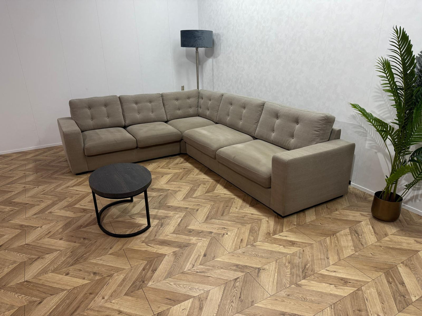 Urban Sofa Licht Grijze Hoekbank ~ Losse Kussens Met Afneembare Hoezen