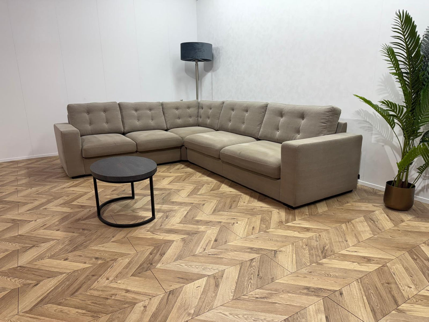 Urban Sofa Licht Grijze Hoekbank ~ Losse Kussens Met Afneembare Hoezen