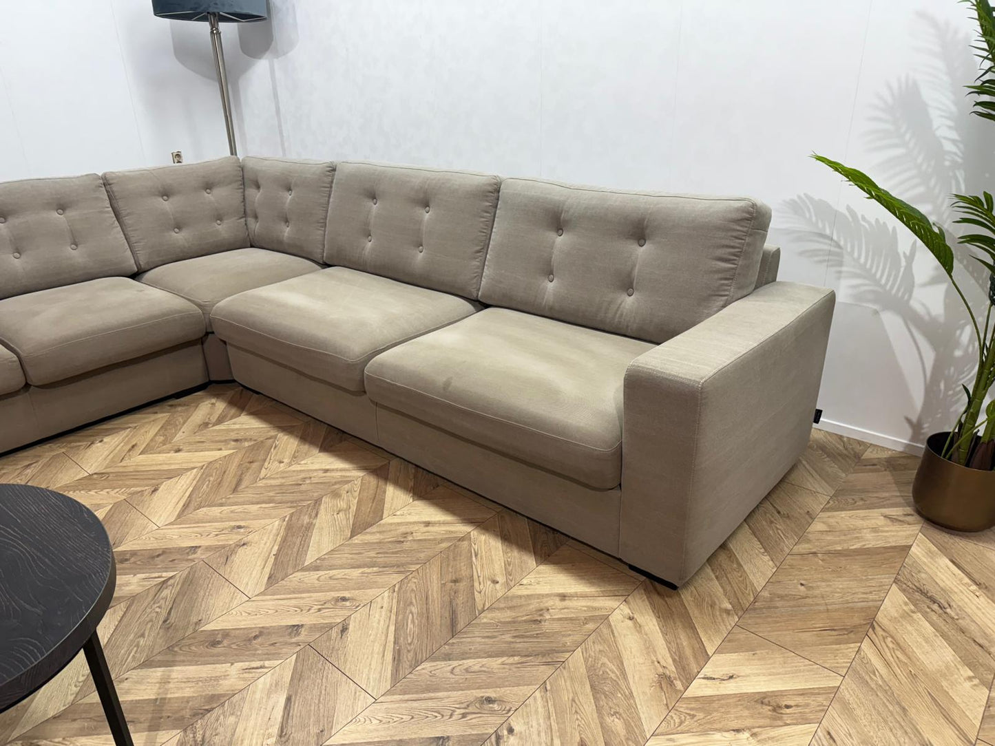 Urban Sofa Licht Grijze Hoekbank ~ Losse Kussens Met Afneembare Hoezen