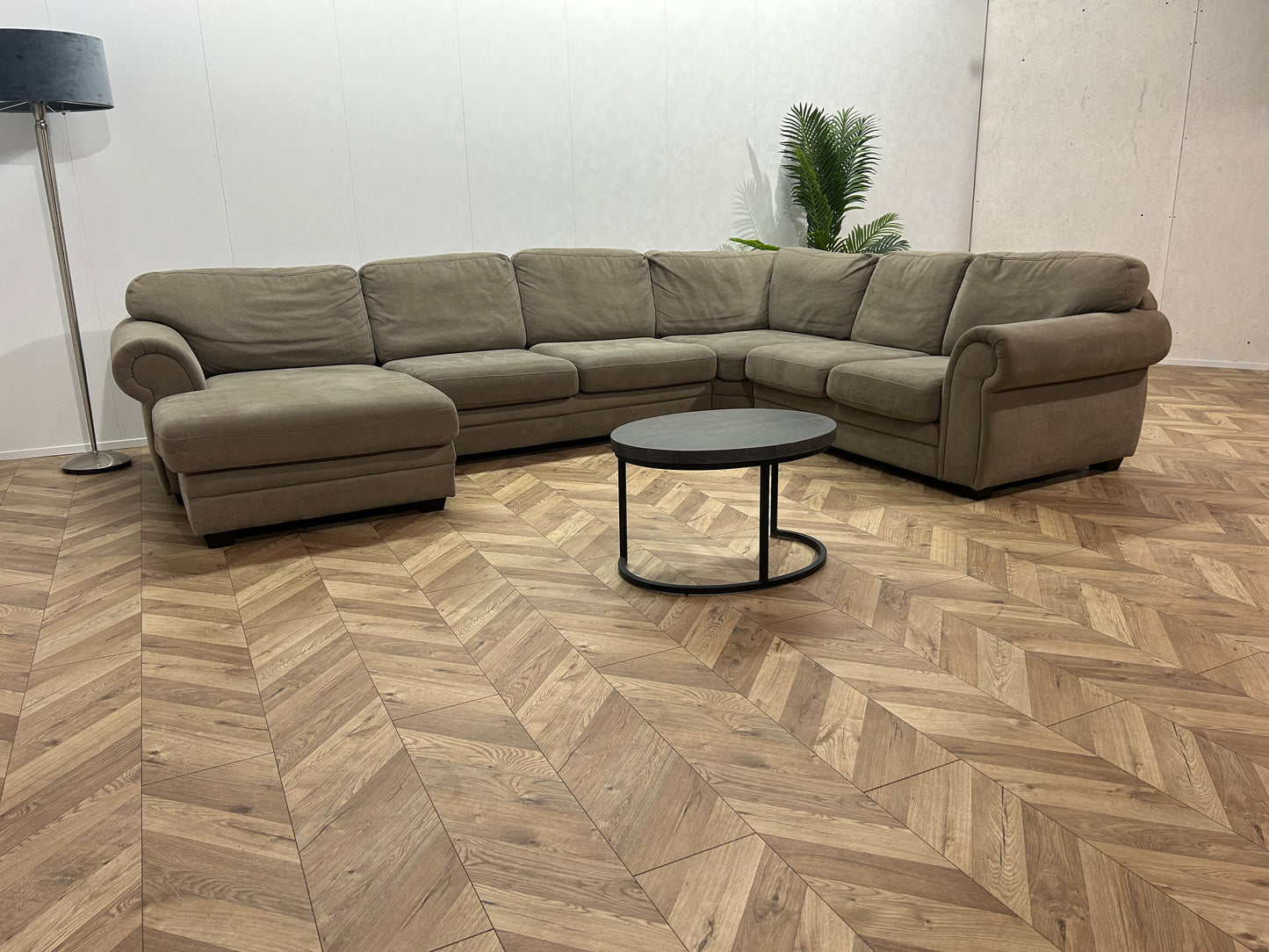 Beige Stoffen U Bank ~ Losse Kussens Met Afneembare Hoezen