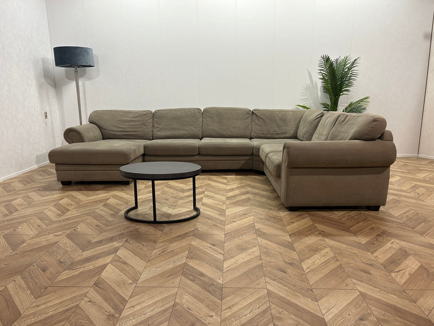 Beige Stoffen U Bank ~ Losse Kussens Met Afneembare Hoezen