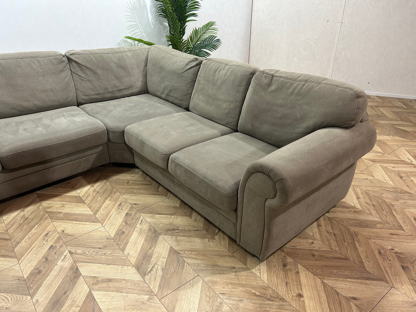 Beige Stoffen U Bank ~ Losse Kussens Met Afneembare Hoezen