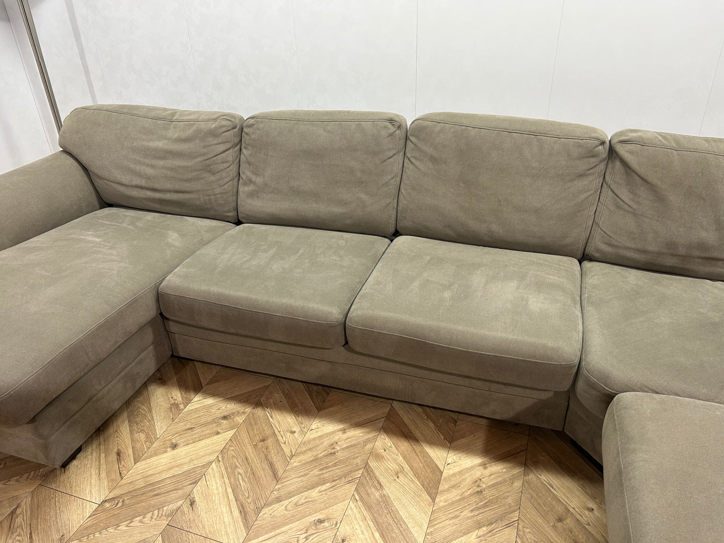 Beige Stoffen U Bank ~ Losse Kussens Met Afneembare Hoezen