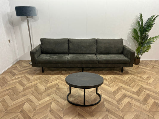 Antraciet Suède Stof 3-Zits Bank ~ Nieuwstaat