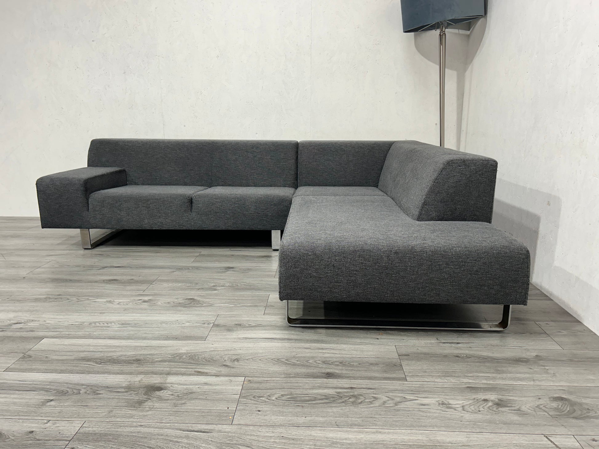 Antraciet Hoekbank ~ Hoogglans Poten - Banken Bazaar