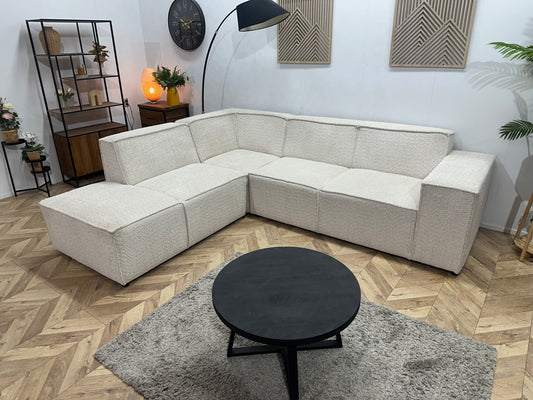 !Showroommodel! Witte Bouclé Hoekbank