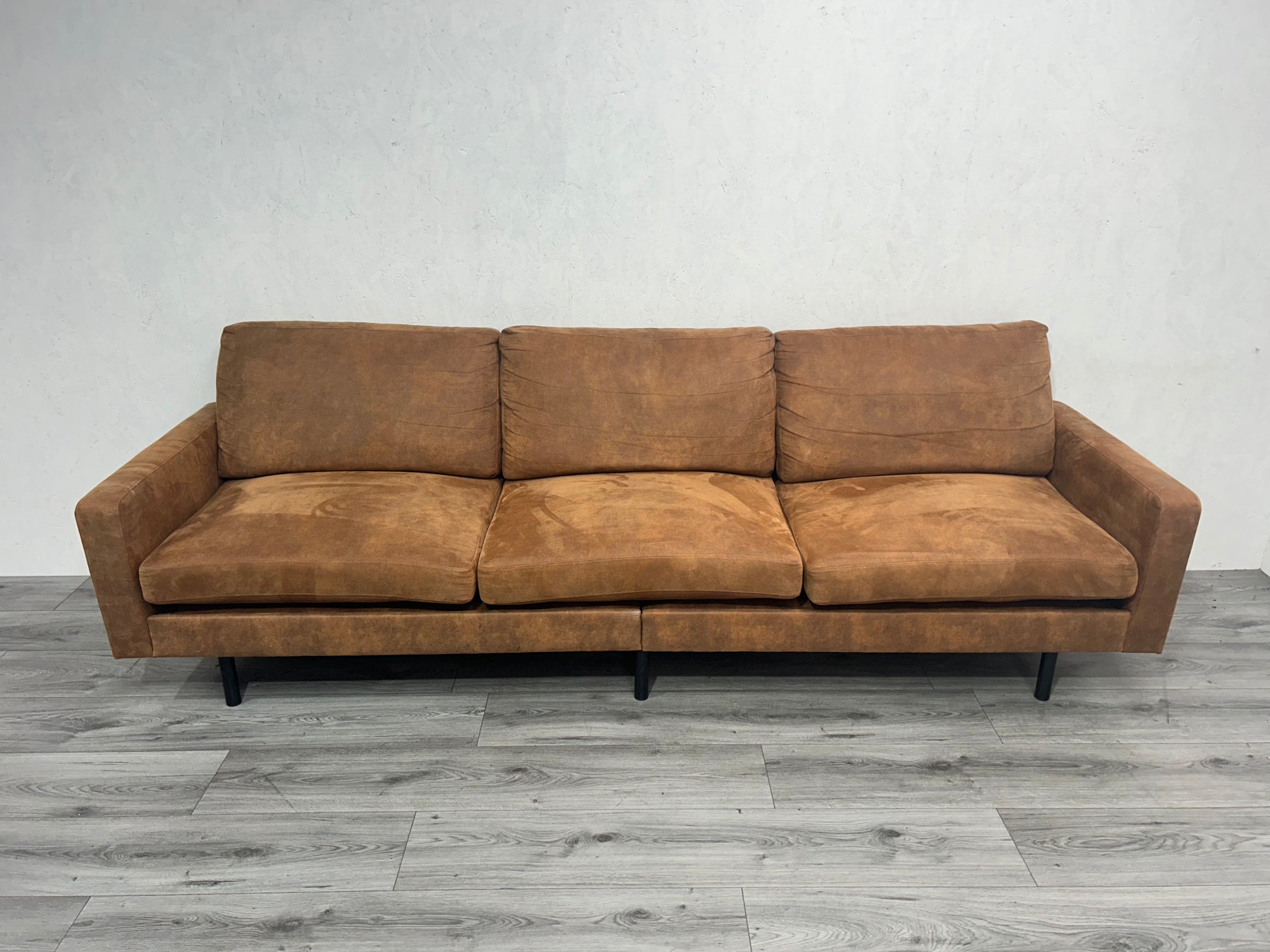Cognac Bruine 3-Zits Bank ~ Nieuwstaat - Banken Bazaar