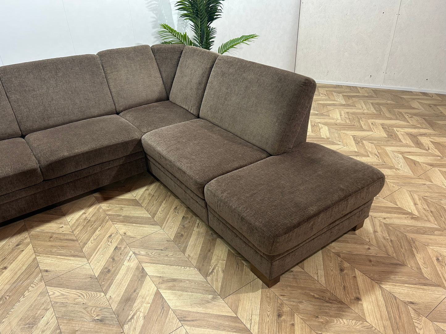Multifunctionele H&H Bruine U Bank ~ Slaapfunctie ~ Opbergruimte