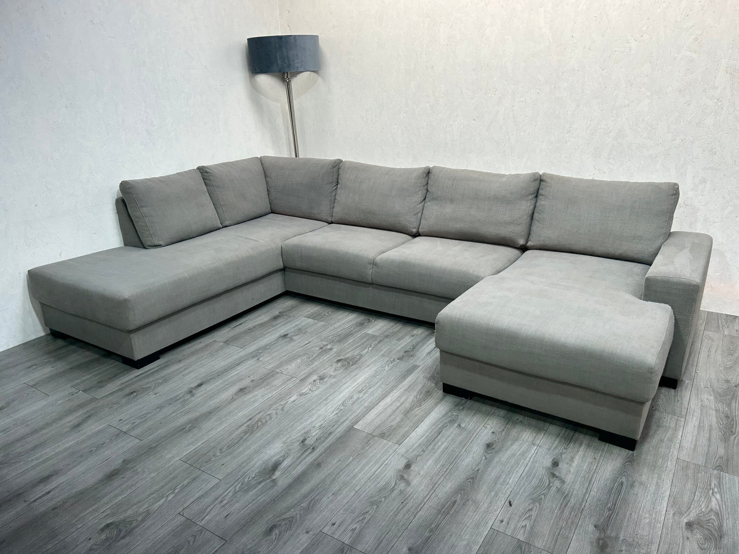 Licht Grijze U Bank ~ Losse Rugkussens Met Afneembare Hoezen